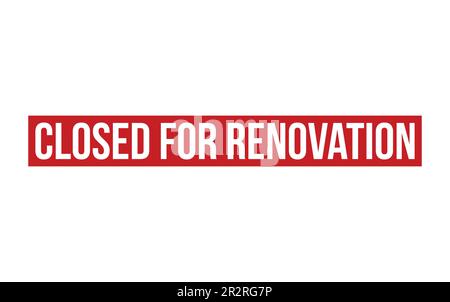 Red Closed for Renovation Rubber Stamp Seal Vector Stock Vector