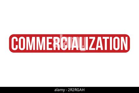 Red Commercialization Rubber Stamp Seal Vector Stock Vector