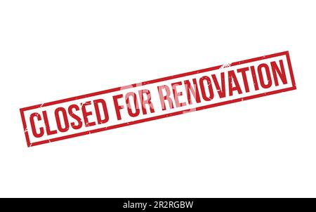 Closed for Renovation Rubber Stamp Seal Vector Stock Vector