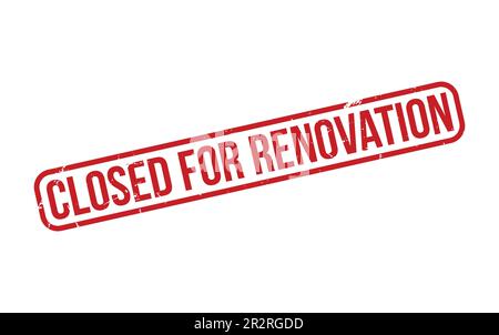 Red Closed for Renovation Rubber Stamp Seal Vector Stock Vector