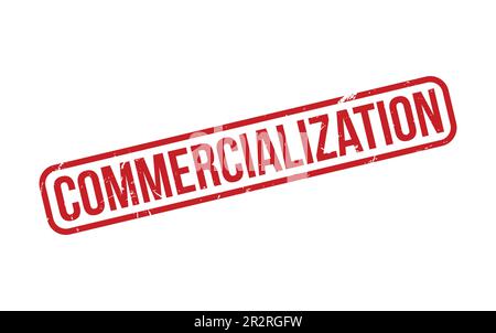 Red Commercialization Rubber Stamp Seal Vector Stock Vector