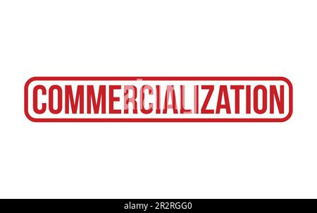 Red Commercialization Rubber Stamp Seal Vector Stock Vector