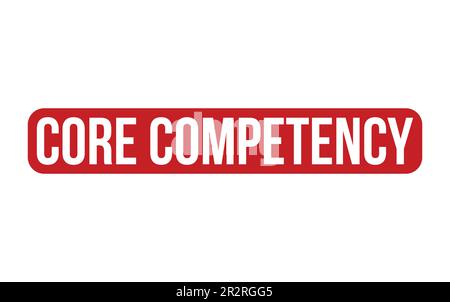 Red Core Competency Rubber Stamp Seal Vector Stock Vector