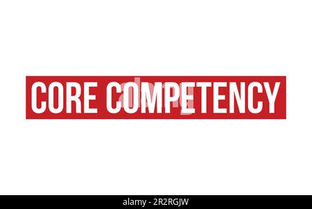 Red Core Competency Rubber Stamp Seal Vector Stock Vector