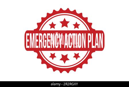 Emergency Action Plan rubber grunge stamp seal vector Stock Vector