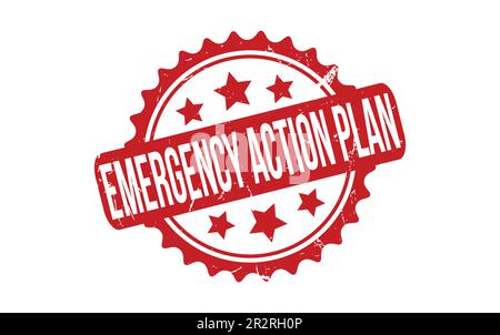 Emergency Action Plan rubber grunge stamp seal vector Stock Vector