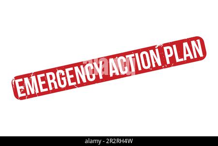 Emergency Action Plan rubber grunge stamp seal vector Stock Vector