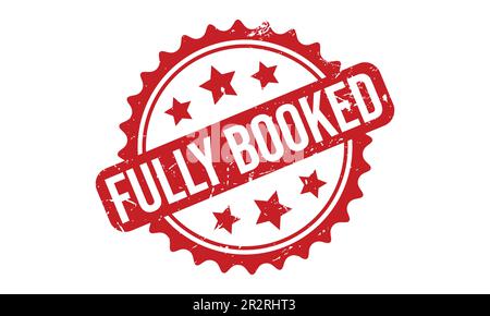 Fully Booked Rubber Stamp Seal Vector Stock Vector