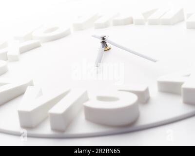 Time management image of wall clock Stock Photo