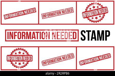Information Needed rubber grunge stamp set vector Stock Vector