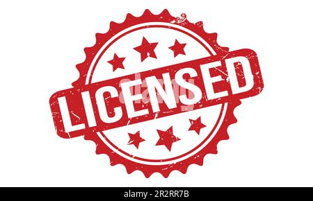 Licensed Rubber Stamp Seal Vector Stock Vector