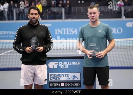 Circolo della Stampa - Sporting, Turin, Italy, May 20, 2023, Dominik Koepfer (Germany), the winner of the Open Piemonte Challenger with Federico Gaio Stock Photo