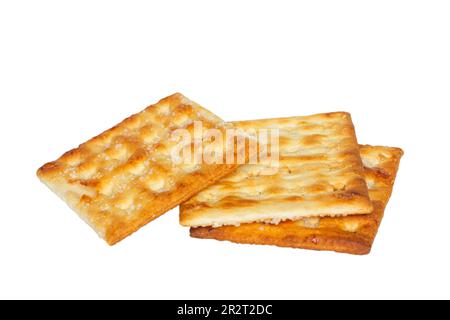 crackers with sugar isolated on the white background Stock Photo