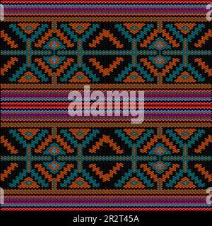 A traditional ornament of peoples and countries of Latin America in which rich colors attract attention and wealth. Women's woven carpets with ornamen Stock Vector