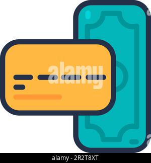 Bank plastic card for savings and purchases in electronic online stores. Payment and settlements for digital goods. Reliable protection of bank accoun Stock Vector