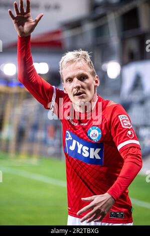 Horsens, Denmark. 19th, May 2023. Andreas Oggesen of Silkeborg IF seen after the 3F Superliga match between AC Horsens and Silkeborg IF at Nordstern Arena Horsens in Horsens. (Photo credit: Gonzales Photo - Morten Kjaer). Stock Photo