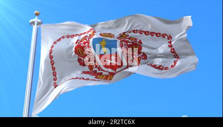 Flag of Cherkasy City, Ukraine Stock Photo