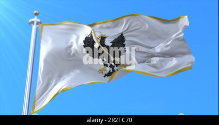 Flag of Chernihiv City, Ukraine Stock Photo