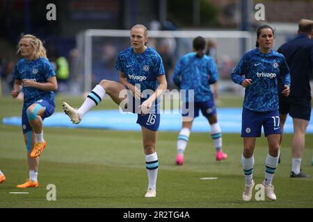 London, UK. 21st May, 2023. London, May 21st 2023: Magdalena Eriksson (16 Chelsea) during the Barclays FA Womens Super League game between Chelsea and Arsenal at Kingsmeadow, London, England. (Pedro Soares/SPP) Credit: SPP Sport Press Photo. /Alamy Live News Stock Photo