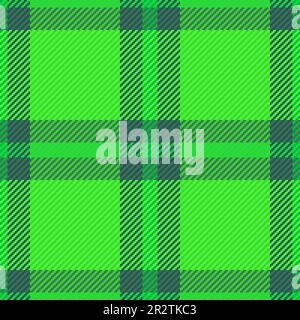 Background check pattern. Plaid texture textile. Fabric vector tartan seamless in green and turquoise colors. Stock Vector