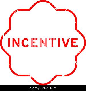 Grunge red incentive word rubber seal stamp on white background Stock Vector