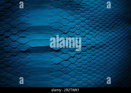 blue leather texture, natural background with empty space Stock Photo