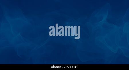 Blue texture background, abstract dark smoke swirls, blurred soft pattern for wallpaper. Stock Photo