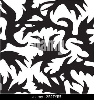 A black and white seamless pattern background design. Stock Vector