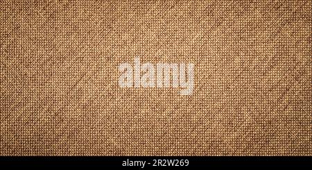 light brown burlap texture, natural linen fabric background Stock Photo