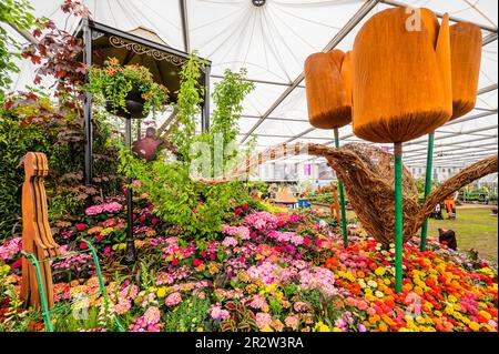 London, UK. 21st May, 2023. The Birmingham City stand in the Great Pavillion - The 2023 Chelsea Flower Show. Credit: Guy Bell/Alamy Live News Stock Photo