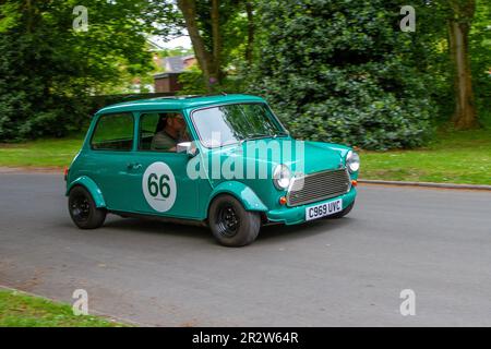 1985 80s eighties Green British AUSTIN MINI MAYFAIR 998cc petrol saloon 4 speed manual; at the Lytham St Annes Classic & Performance Motor vehicle show displays of classic cars, UK Stock Photo