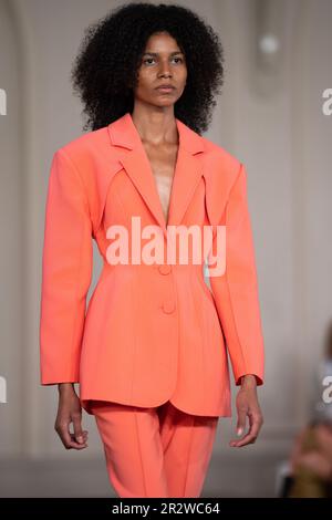 A model walks the runway during the ACLER show during the Afterpay Australian Fashion Week 2023 at The Eveleigh on MAY 18, 2023 in Sydney, Australia Stock Photo