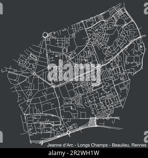Street roads map of the EANNE D'ARC - LONGS-CHAMPS - ATALANTE BEAULIEU ...