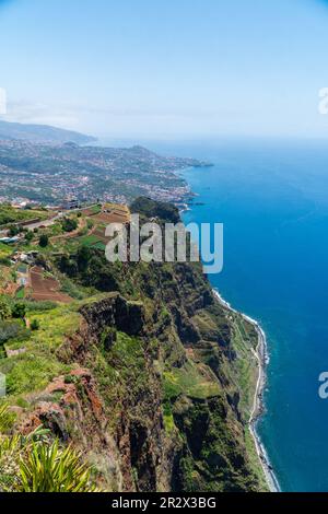 Cabo gyro, the second highest cliff in the world (580 meters) .madeira, portugal Stock Photo
