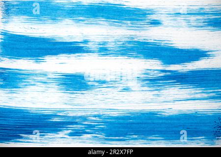 Abstract white and blue background painted with watercolor Stock Photo