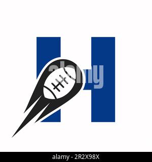 Premium Vector  Initial letter k rugby logo american football symbol  combine with rugby ball icon for american soccer logo design
