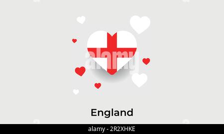 England country heart. Love England national flag vector illustration Stock Vector
