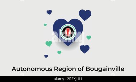 Autonomous Region of Bougainville country heart. Love Autonomous Region of Bougainville national flag vector illustration Stock Vector