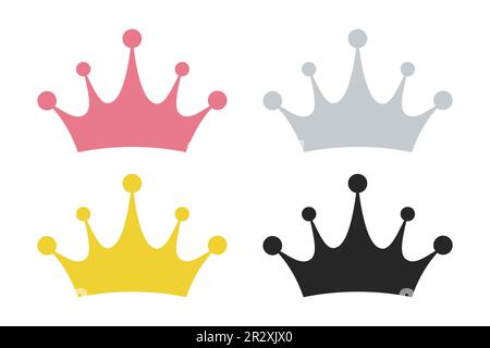King crown vector icons on white background Stock Vector
