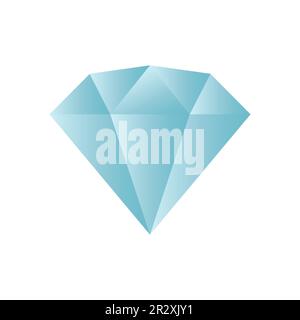 Diamond vector icon isolated on white background Stock Vector