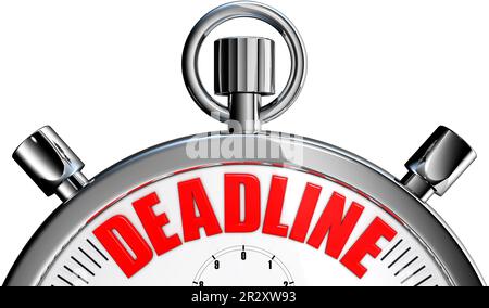 high resolution rendering of a stopwatch with a stop icon Stock Photo ...