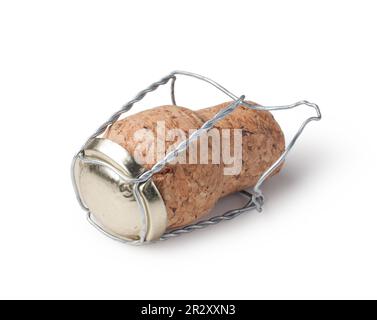 Champagne cork on a white background Stock Photo