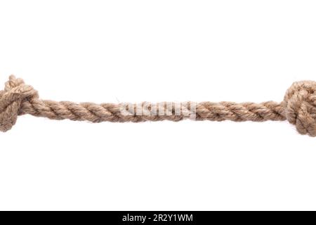 rope with knot isolated on white background Stock Photo