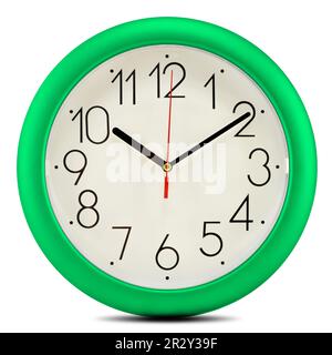 Wall clock isolated on white background Stock Photo