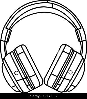 headphones audio device isolated icon vector illustration design Stock Vector