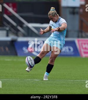 Gloucester,UK,  21 May 2023 Bella McKenzie (Harlequins) Seen in action during the  Allianz Premier 15’s GloucesterHartpury v Harlequins at Kingsholm Stadium Gloucester United Kingdom on May 21 2023 Alamy Live News Final Score:  67-14 Credit: Graham Glendinning / GlennSports/Alamy Live News Stock Photo