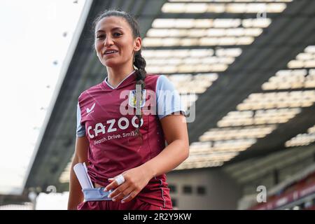 Birmingham, UK. 21st May 2023.   Maz Pacheco of Aston Villa during the WomenÕs Super League match between Aston Villa and Liverpool at Villa Park in Birmingham on 21st May 2023. This image may only be used for Editorial purposes. Editorial use only.  Credit: Ashley Crowden/Alamy Live News Stock Photo