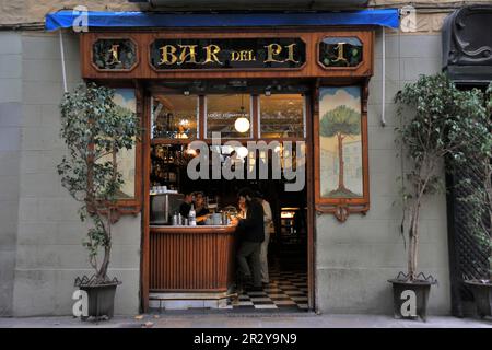 Bar del Pi, Barcelona, Catalonia, Spain Stock Photo