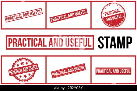 Practical and Useful Rubber Stamp Set Vector Stock Vector