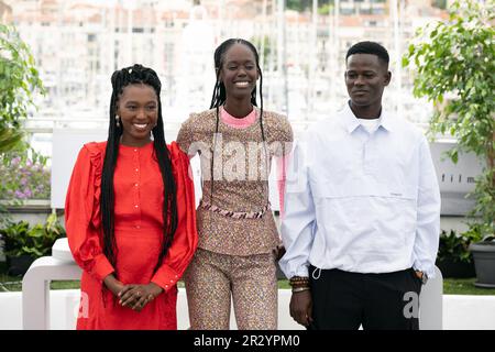 Cannes, France. 22nd May, 2023. Khady Mane, Director Ramata-Toulaye Sy and Mamadou Diallo attend the Banel E Adama Photocal at the 76th annual Cannes film festival at Palais des Festivals on May 21, 2023 in Cannes, France. Photo by David Niviere/ABACAPRESS.COM Credit: Abaca Press/Alamy Live News Stock Photo